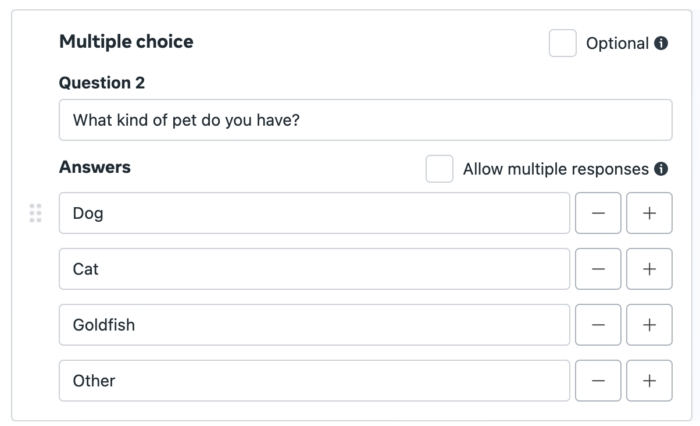 Allow multiple responses